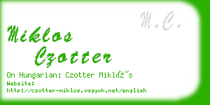 miklos czotter business card